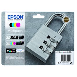 C13T35994010 / 35XL/35 - cartouches de marque Epson - multipack 4 couleurs : noire, cyan, magenta, jaune