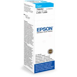 C13T66424A / T6642 - bouteille d'encre de marque Epson - cyan