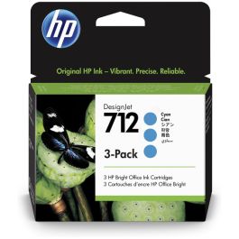 3ED77A / 712 - cartouche de marque HP - cyan - pack de 3