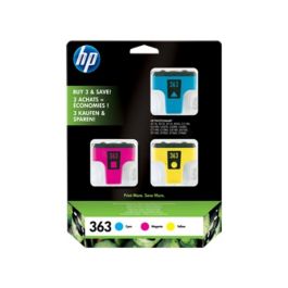 CB333EE / 363 - cartouches de marque HP - multipack 3 couleurs : cyan, magenta, jaune