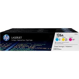 CF341A / 126A - consommable de marque HP - multipack 3 couleurs : cyan, magenta, jaune
