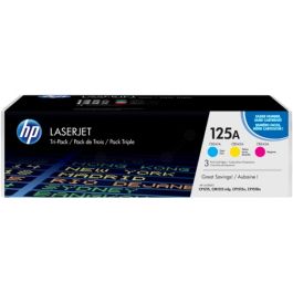 CF373AM / 125A - toners de marque HP - multipack 3 couleurs : cyan, magenta, jaune