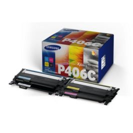 SU375A / CLT-P406C - toners de marque HP - multipack 4 couleurs : noir, cyan, magenta, jaune