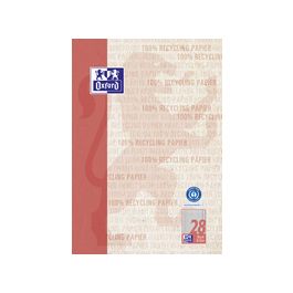 Oxford Schulblock "Recycling", DIN A4, 50 Blatt, Lineatur 28