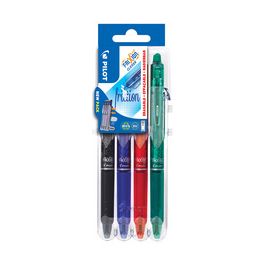 PILOT Stylo roller FRIXION BALL CLICKER 07 Set2Go, étui de 4