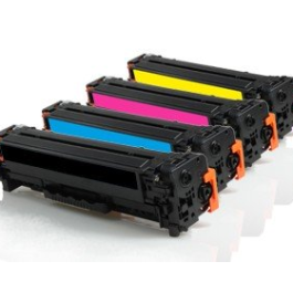 CF370AM / 305A - toners compatible HP - multipack 3 couleurs : cyan, magenta, jaune