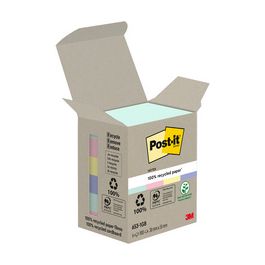 Post-it Bloc-note adhésif Recycling notes, 51x38 mm, assorti