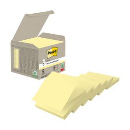 Post-it Bloc-note adhésif Recycling z-notes, 76x76 mm, jaune