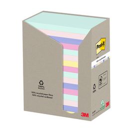 Post-it Bloc-note adhésif Recycling notes, 127x76mm, assorti