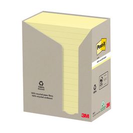 Post-it Bloc-note adhésif Recycling notes, 127x76 mm, jaune