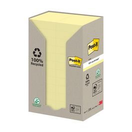Post-it Bloc-note adhésif Recycling notes, 51 x 38 mm, jaune