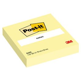 Post-it Bloc-note adhésif XL, 101 x 101 mm, jaune