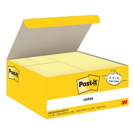Post-it Bloc-note adhésif, tailles assorties, promo, jaune