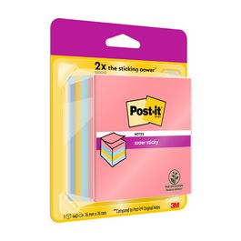 Post-it Bloc-note cube super sticky notes, 76 x 76 mm
