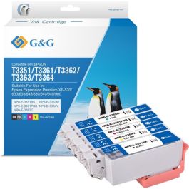 C13T33574010 / 33XL - cartouches qualité premium compatible Epson - multipack 5 couleurs : noire, cyan, magenta, jaune