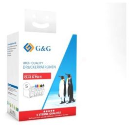 0620B001 / CLI-8 BK - cartouches qualité premium compatible Canon - multipack 5 couleurs : noire, cyan, magenta, jaune