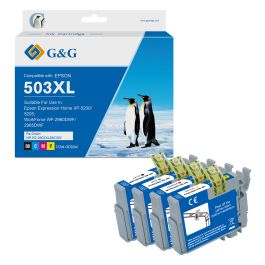 C13T09R64010 / 503XL - cartouches qualité premium compatible Epson - multipack 4 couleurs : noire, cyan, magenta, jaune