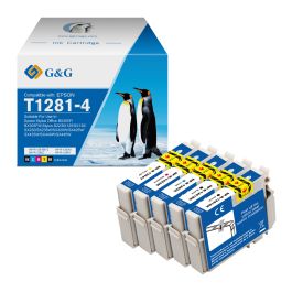 C13T12854010 / T1285 - cartouches qualité premium compatible Epson - multipack 4 couleurs : noire, cyan, magenta, jaune
