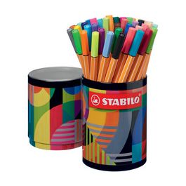 STABILO Feutre fin point 88, boîte métal ronde de 45 ARTY