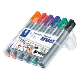 STAEDTLER Marqueur de conférence 356B Lumocolor, étui de 6