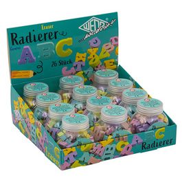 WEDO Kunststoff-Radierer ABC, 12er Display x12