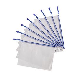 djois by tarifold Pochette à zip ZIPPER, A4, PVC, assorti x8