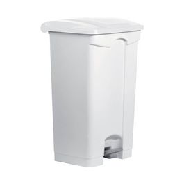 helit Poubelle à pédale "the step", 90 litres, blanc/blanc
