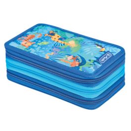 herlitz Étui scolaire triple "Jungle Safari", 31 pièces