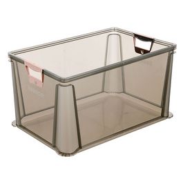 keeeper Boîte de rangement "luis", 64 L, gris translucide