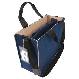 sigel Sacoche en feutre Desk Sharing Bag Bicolor M, bleu