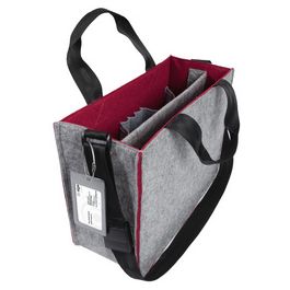 sigel Sacoche en feutre Desk Sharing Bag Bicolor M, gris