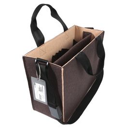 sigel Sacoche en feutre Desk Sharing Bag Bicolor M, marron