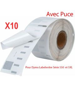 99012 / S0722400 - ruban cassette compatible Dymo x 10