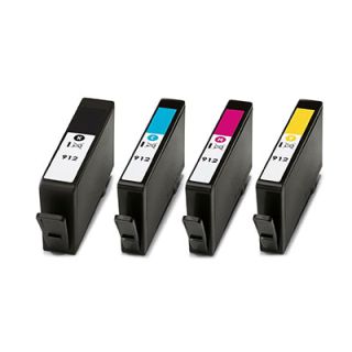 3YP34AE / 912XL - cartouches compatible HP - multipack 4 couleurs : noire, cyan, magenta, jaune