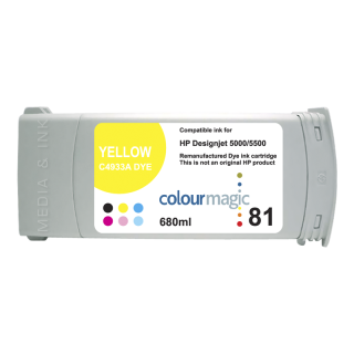 C4933A / 81 - cartouche compatible HP - jaune