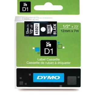 45021 / S0720610 - ruban cassette de marque Dymo - noir, blanc