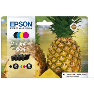 C13T10G64020 / 604 - cartouches de marque Epson - multipack 4 couleurs : noire, cyan, magenta, jaune