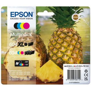 C13T10H94010 / 604XL/604 - cartouches de marque Epson - multipack 4 couleurs : noire, cyan, magenta, jaune