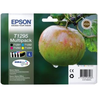 C13T12954010 / T1295 - cartouches de marque Epson - multipack 4 couleurs : noire, cyan, magenta, jaune