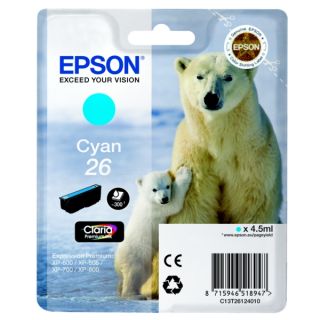 C13T26124010 / 26 - cartouche de marque Epson - cyan