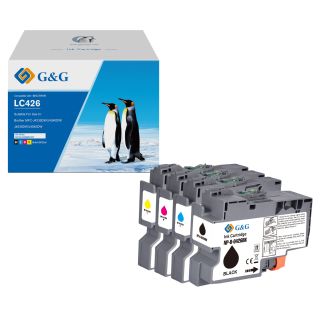 LC426VAL - cartouches qualité premium compatible Brother - multipack 4 couleurs : noire, cyan, magenta, jaune