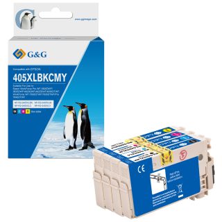 C13T05H64010 / 405 XL - cartouches qualité premium compatible Epson - multipack 4 couleurs : noire, cyan, magenta, jaune