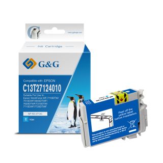 C13T27124010 / 27XL - cartouche qualité premium compatible Epson - cyan
