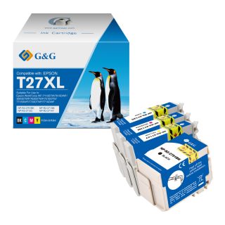 C13T27154010 / 27XL - cartouches qualité premium compatible Epson - multipack 3 couleurs : cyan, magenta, jaune