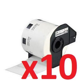 DK-11201 - Ruban cassette compatible Brother - Pack de 10 (400 étiquettes)