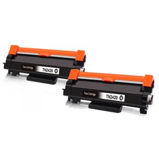 TN2420 - Toners compatibles Brother - Pack x2 - noir