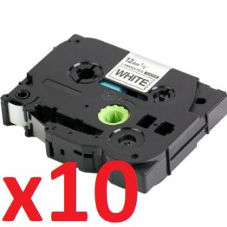 TZE-131 - Ruban cassette compatible Brother - Pack de 10 (noir, transparent)