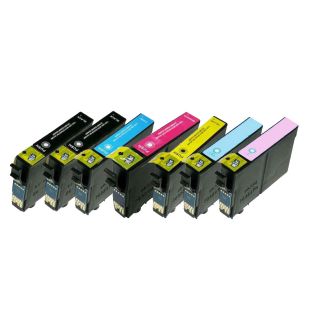 T0487 - Cartouches compatibles Epson - Multipack 7 cartouches (2xBK,C,M,Y,PM,PC)
