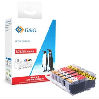 4540B006 / CLI-525-526 BKCMY - cartouche qualité premium compatible Canon - Pack de 5