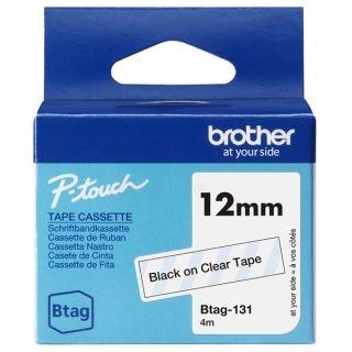 BTAG131 - ruban cassette de marque Brother - noir, transparent
